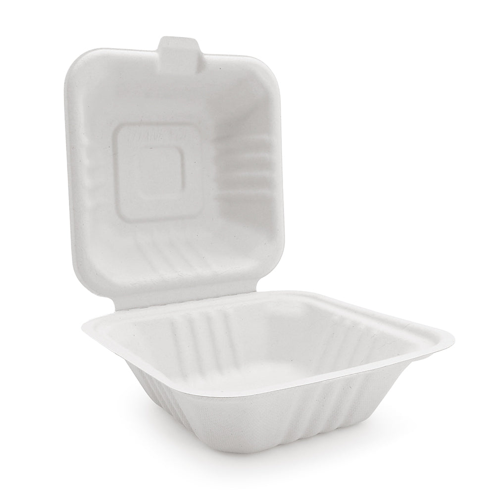 Takeaway Bagasse Sugarcane Burger Box 6 x 6 (200 pcs)
