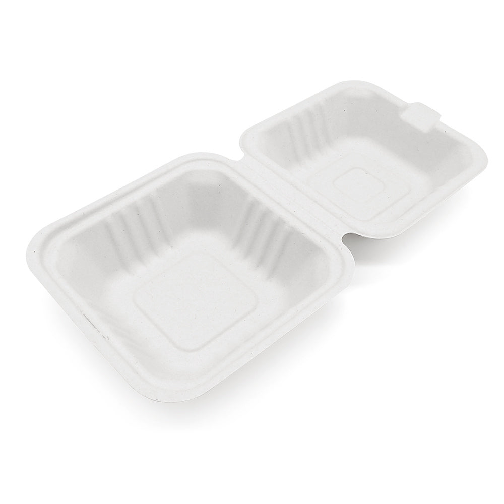 Takeaway Bagasse Sugarcane Burger Box 6 x 6 (200 pcs)