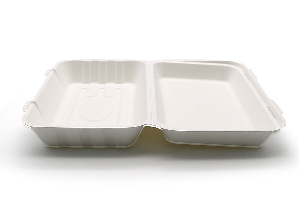 Bagasse Clamshell 10" x 6" (200 pcs)