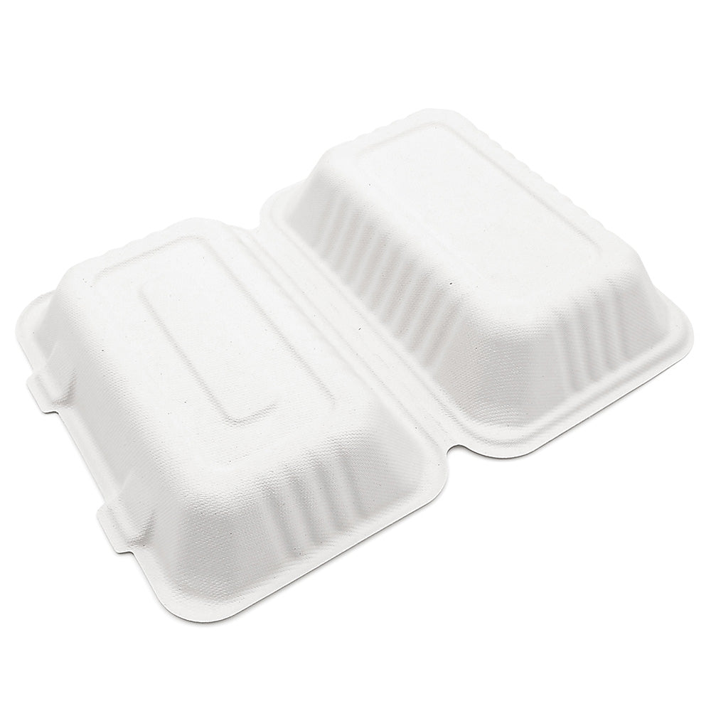 Bagasse Clamshell 9" x 6" (200 pcs)