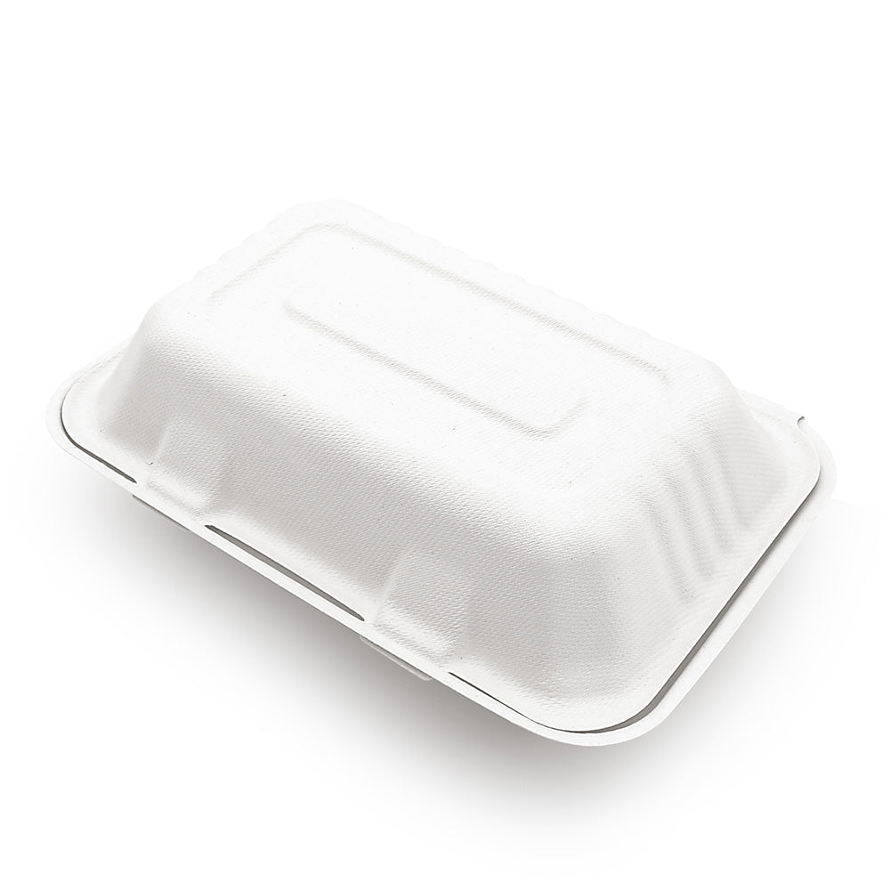 Bagasse Clamshell 9" x 6" (200 pcs)