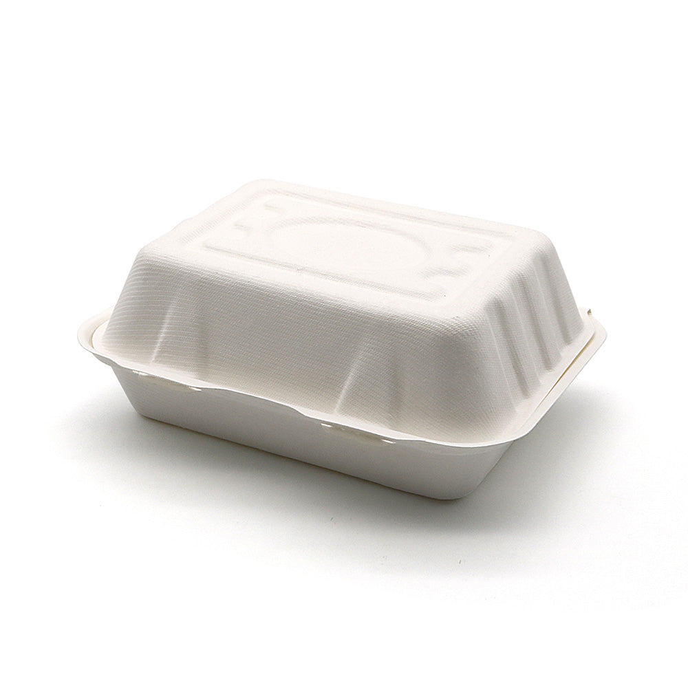 Bagasse Clamshell 10" x 6" (200 pcs)
